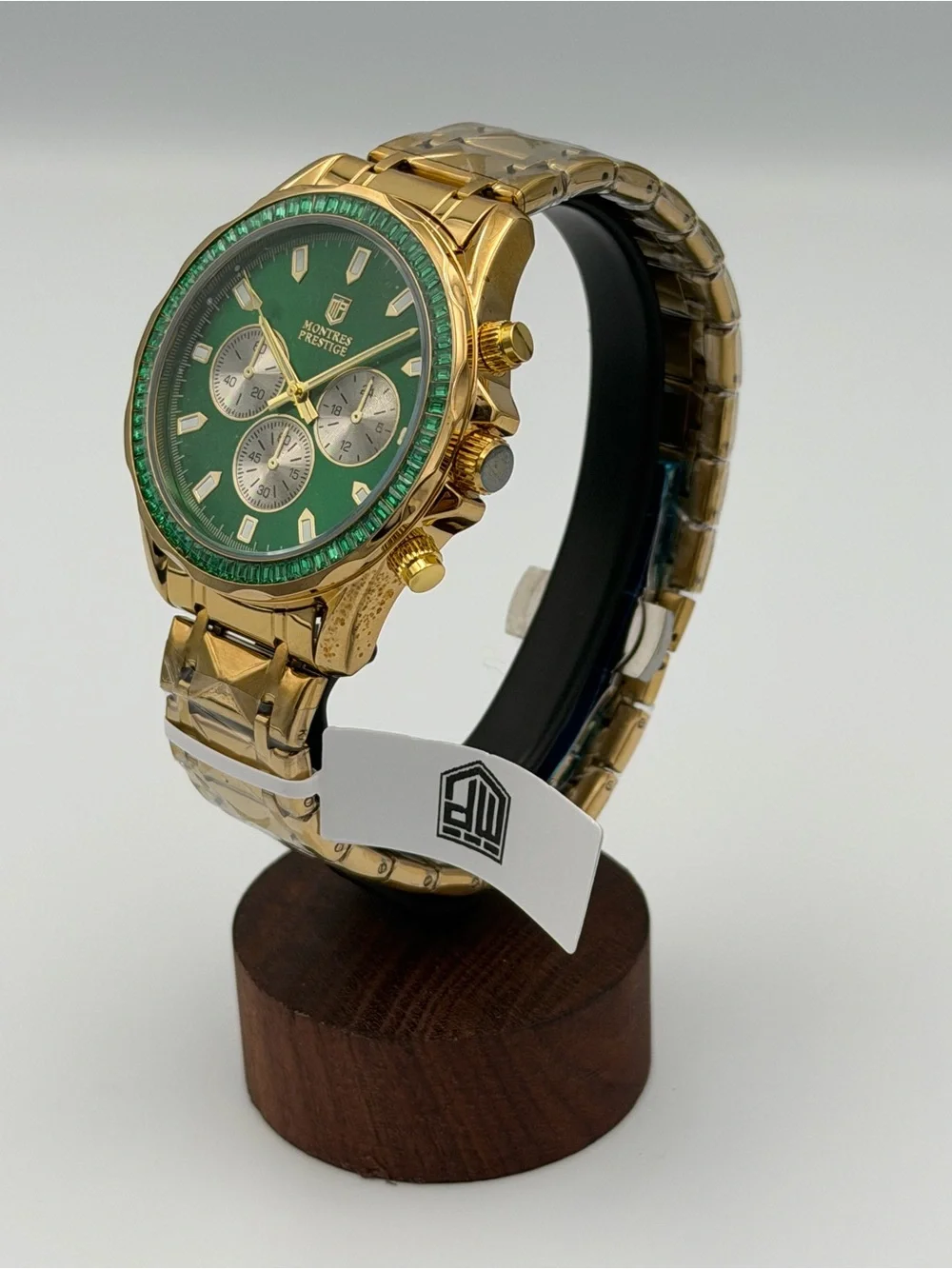 Montres Prestige MPW-0351 Gold Green Men’s Watch 44mm NWT